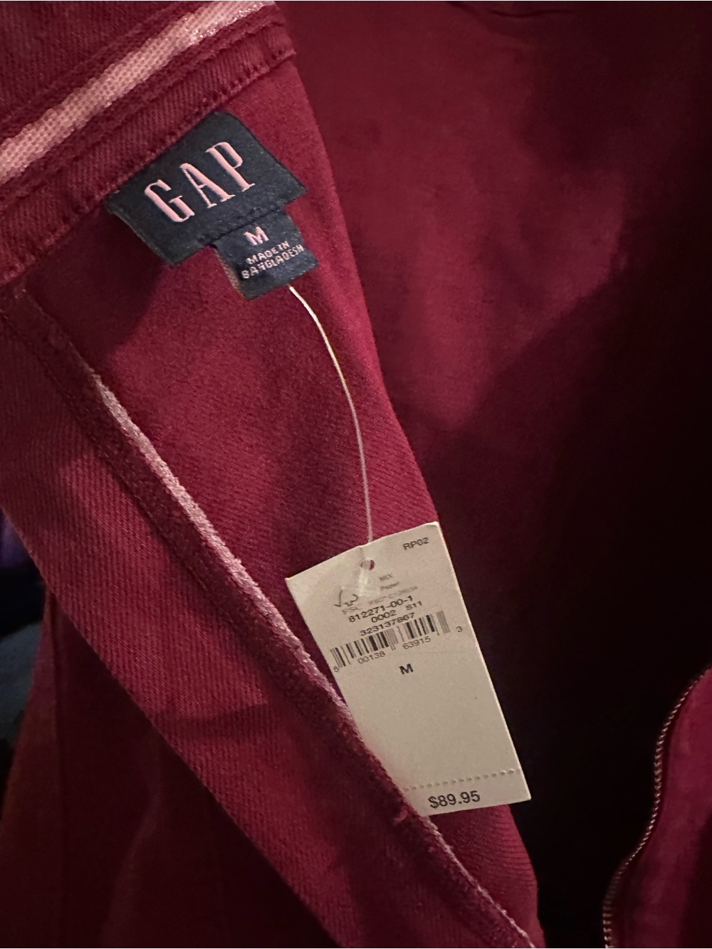 GAP Raspberry Sleeveless Fit-and-Flare Mini Dress - Picture 2 of 2